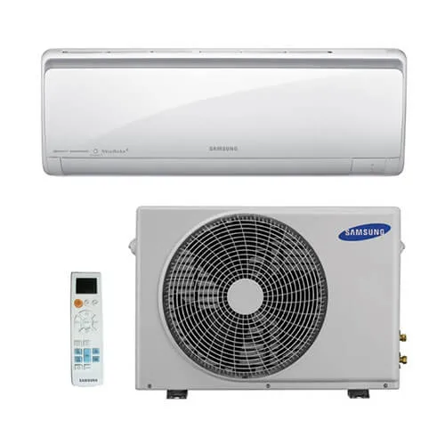 Unidad interior y condensadora de un aire acondicionado Samsung